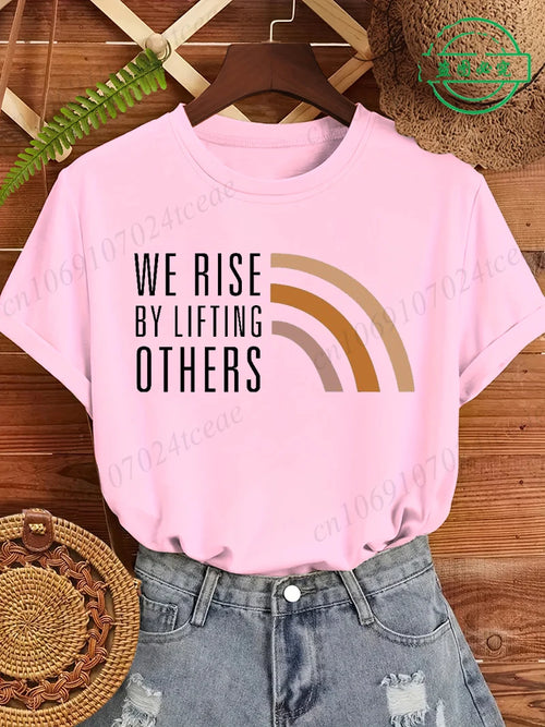 Black Equality We Rise By Lifting Others Short Sleeve T-Shirt Womens