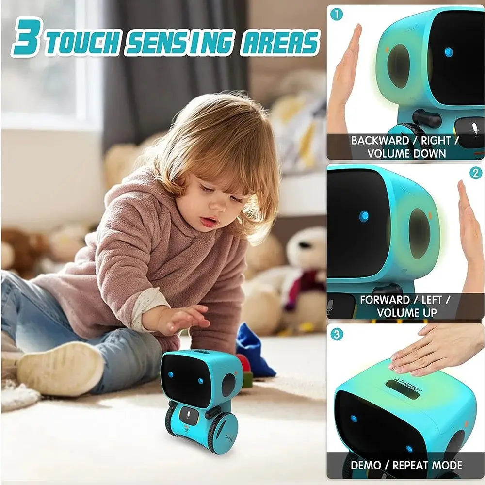 Toy Robot Intelligent Multilingual Voice & Touch control Interactive Educational