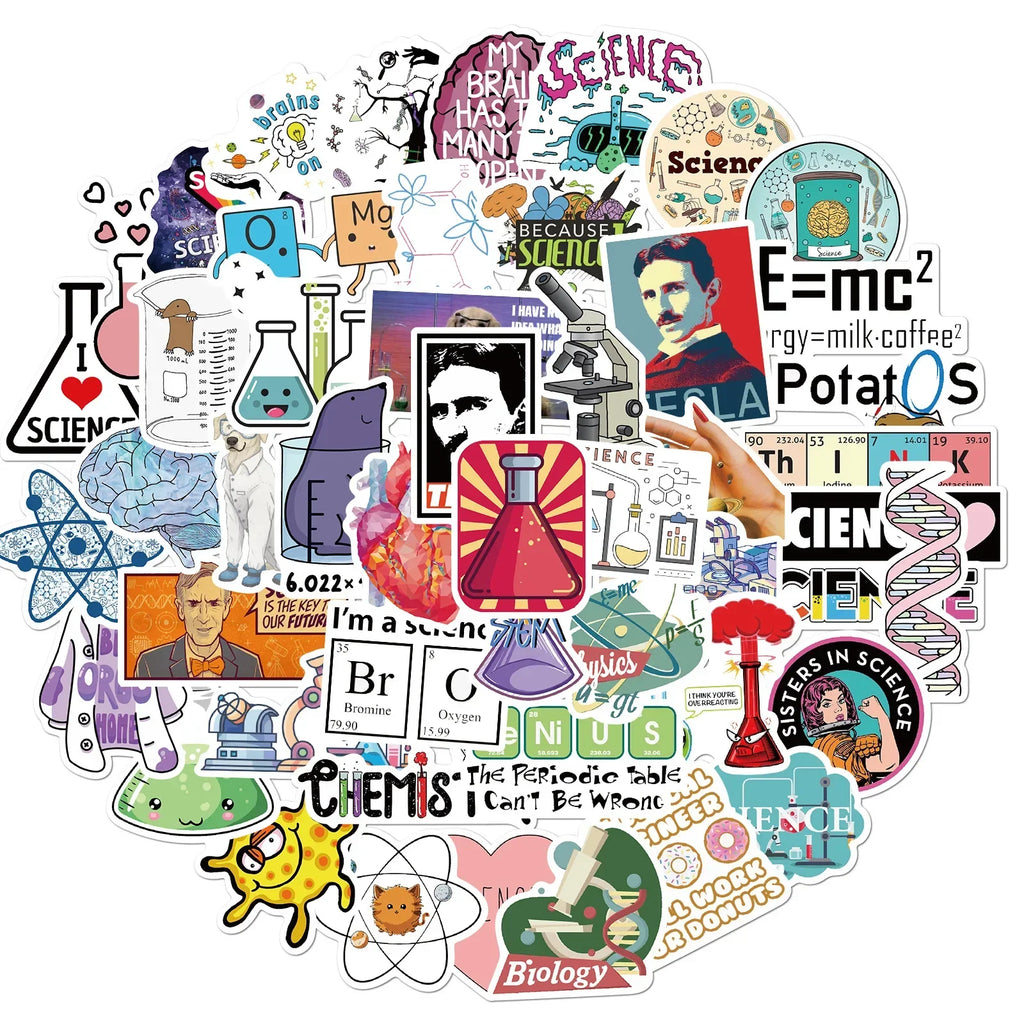 Science Stickers 50/100pcs