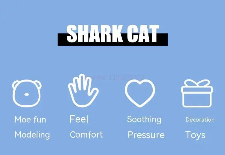 Shark Cat Sharkitty Squeeze Toys Slow Rising Stress Reliever Desktop Toys
