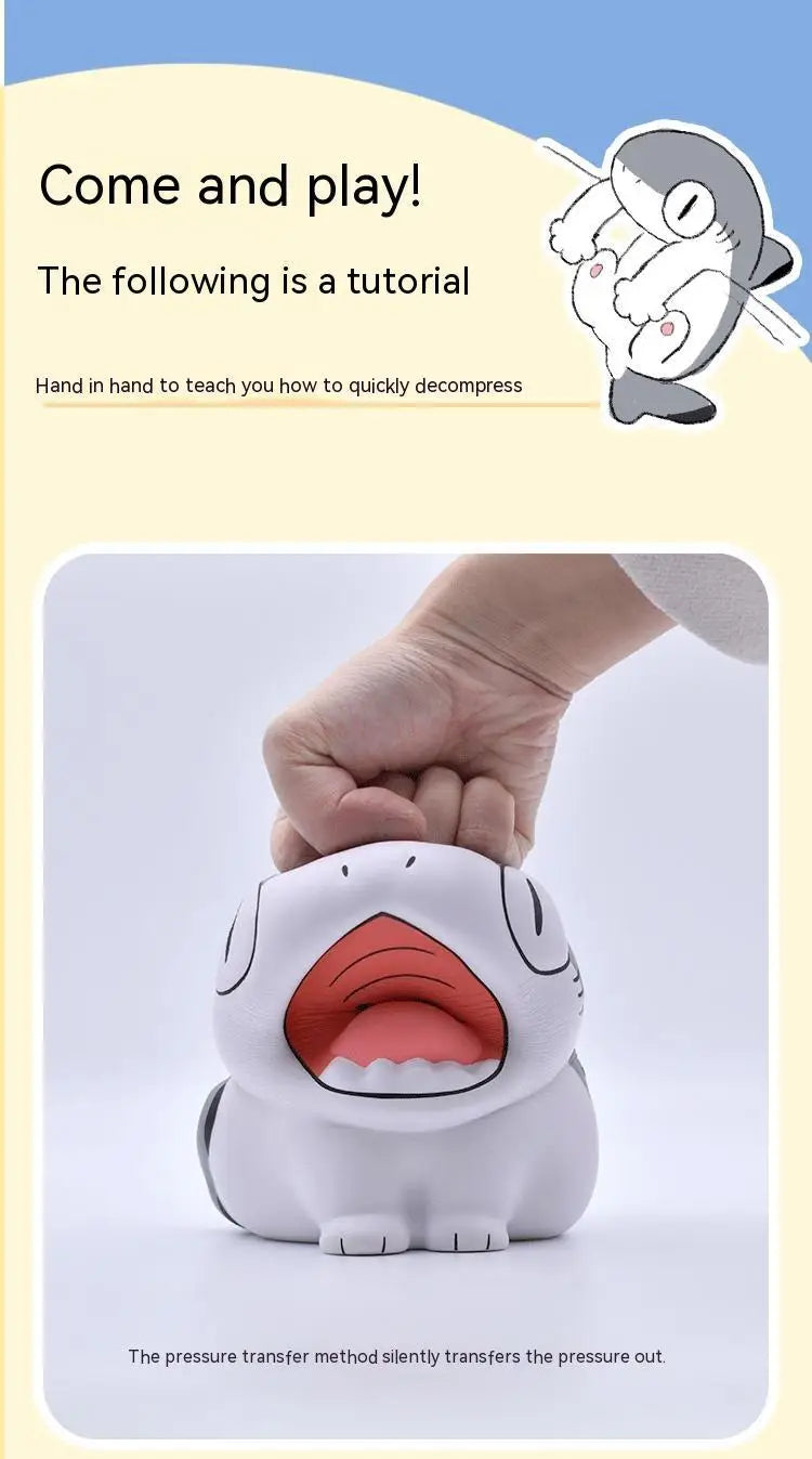 Shark Cat Sharkitty Squeeze Toys Slow Rising Stress Reliever Desktop Toys