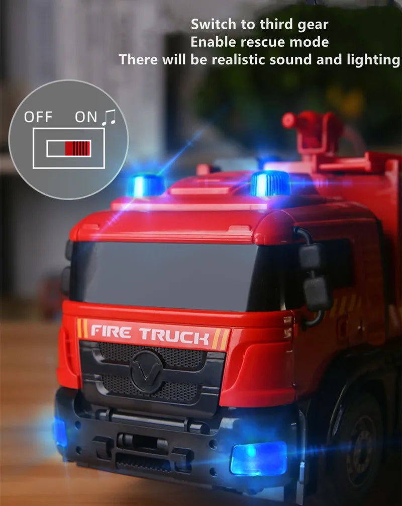 RC Firetruck Robot Transformer 2.4G Remote Control with Light Sound