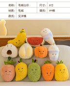 Cute Fruits and Vegetables Soft Plush Toy