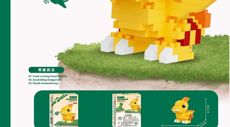 Dinosaur Park Mini Building Blocks Set Tyrannosaurus Rex Triceratops Lego DIY
