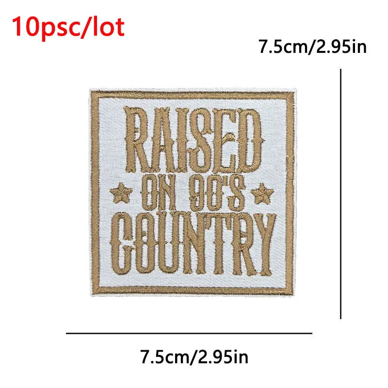10Pcs/Lot Black History Embroidery Patch Iron-On Patches For Clothing