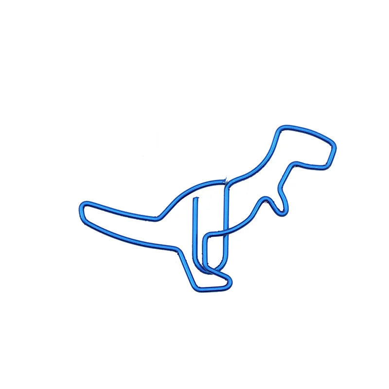 Dinosaur Paper Clip Special-shaped Cute Paper Clips Decorative Metal Clip Paper Office Accessories Stegosaurus Brachiosaurus