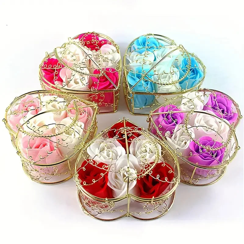 Faux Rose Decorative Box