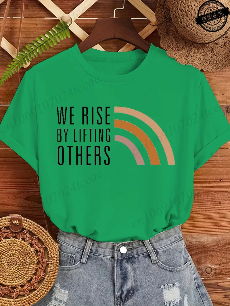Black History Melanin Equality Shirt, Black Lives Matter T-shirt, Motivational Inspirational Tees, We Rise By Lifting Others Top