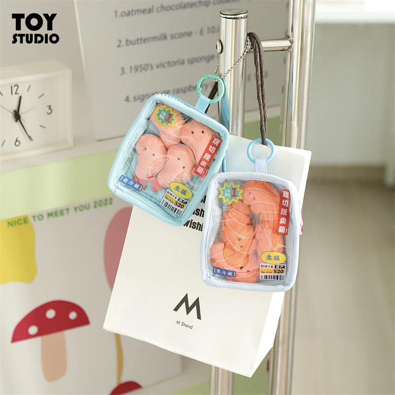 Cute Plush Seafood Keychain Collectible Wallet