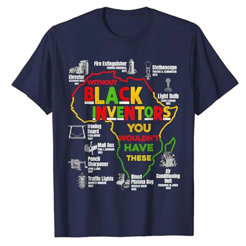 Black Inventors Black History Month African Mens Womens Kids T-Shirt Juneteenth