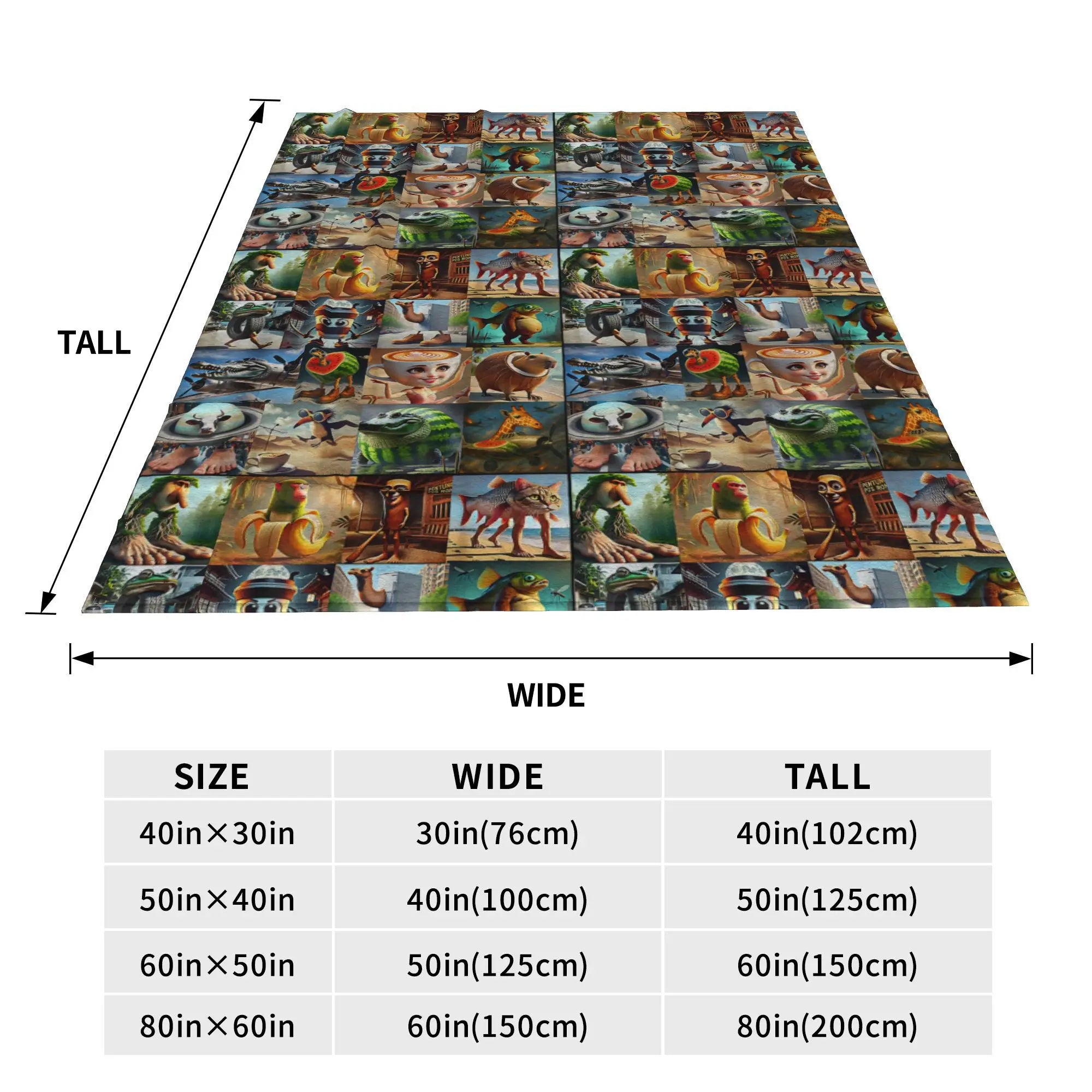 Brainrot Meme Italian Brain Rot Italian Brainrot Warm Soft Blanket Plush Bedding Throws Print Home Decor Flannel Sofa Bed Cover