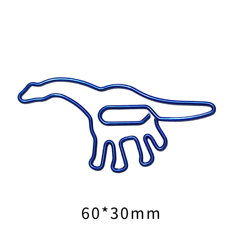 Dinosaur Paper Clip Special-shaped Cute Paper Clips Decorative Metal Clip Paper Office Accessories Stegosaurus Brachiosaurus