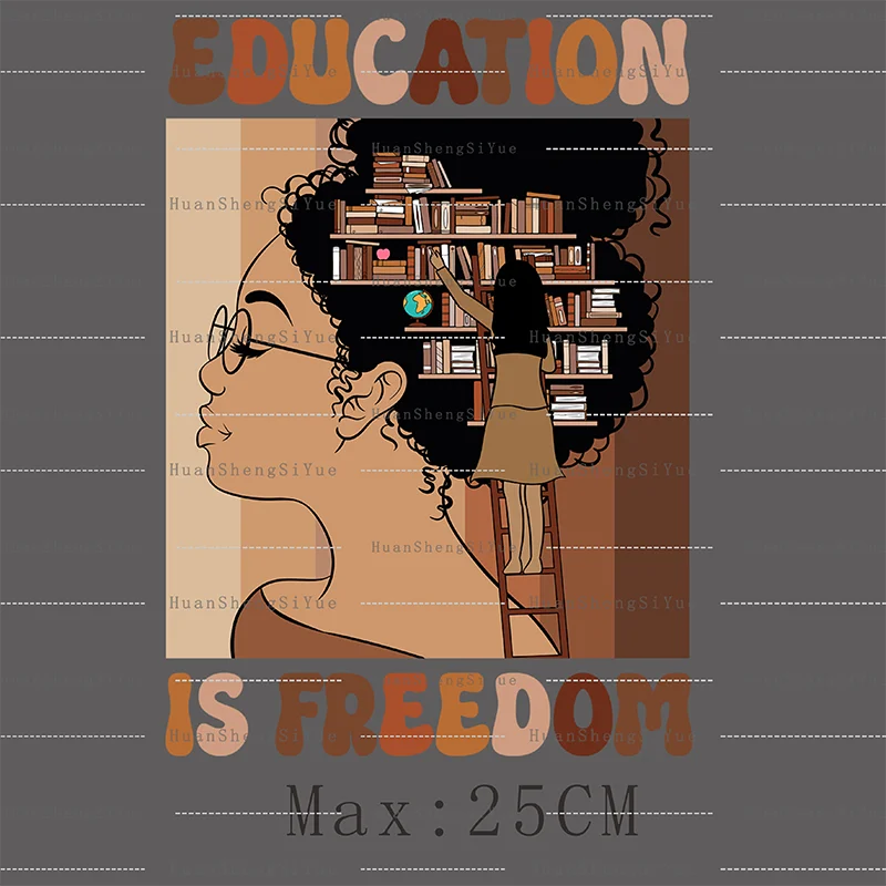 Black History Ironing Patch Clothes Jacket Heat Transfer Sticker