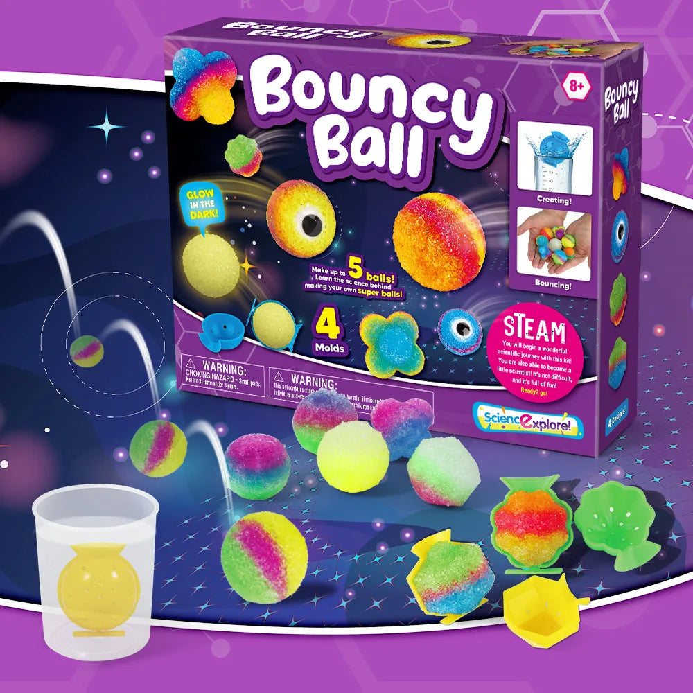Science Experiment Kit Magic Science/Bouncy Ball/Soap/Disgusting Gross Slime  STEM TOYS for Kids Funny Science Explore Gifts