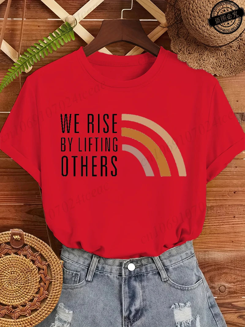 Black History Melanin Equality Shirt, Black Lives Matter T-shirt, Motivational Inspirational Tees, We Rise By Lifting Others Top