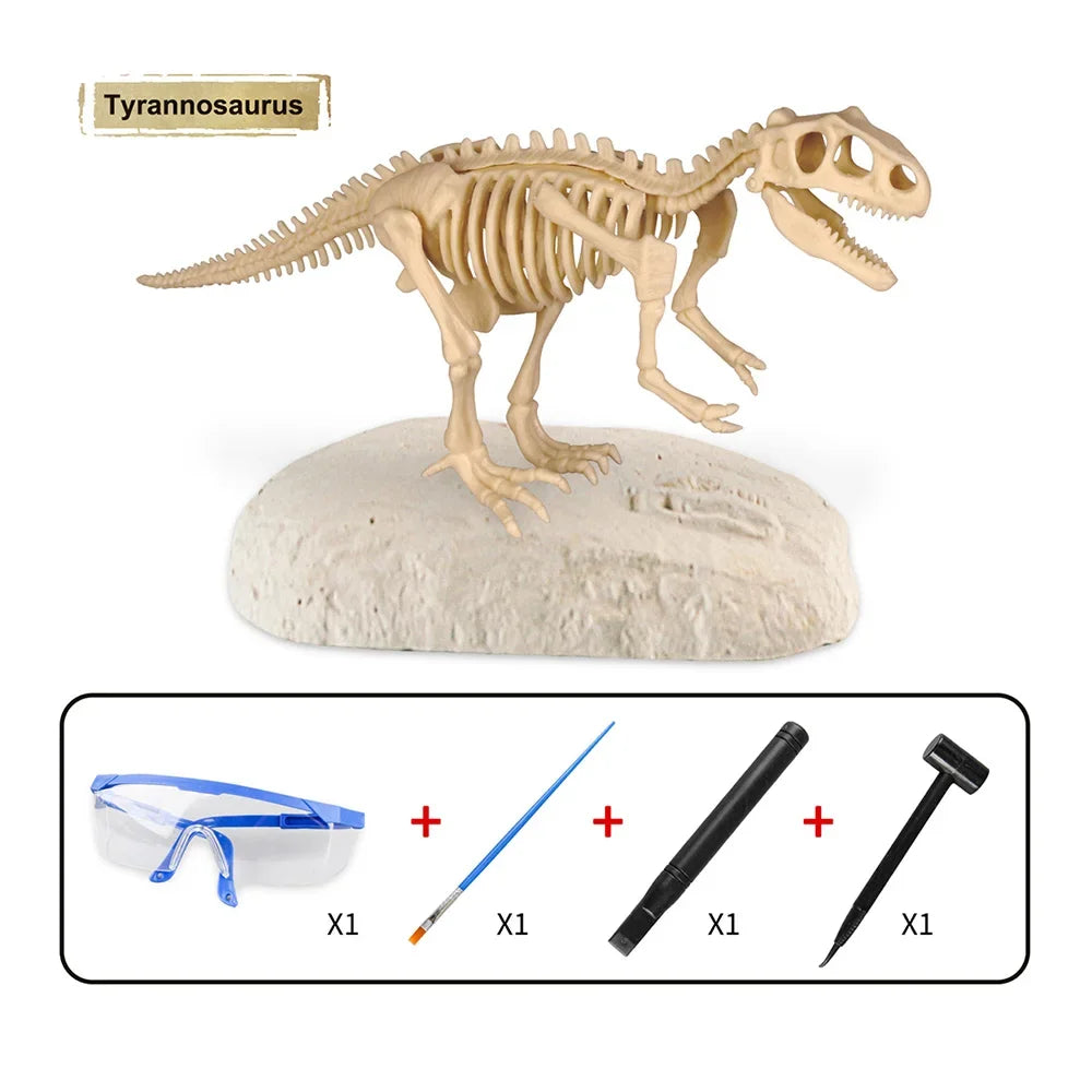 Dinosaur Fossil Excavation Kit Toys Jurassic Animal Skeleton Digging Archaeological Education