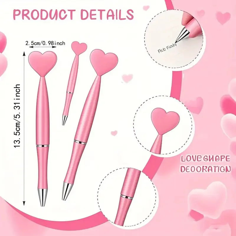 Baby Pink Black Ink Ballpoint Pens