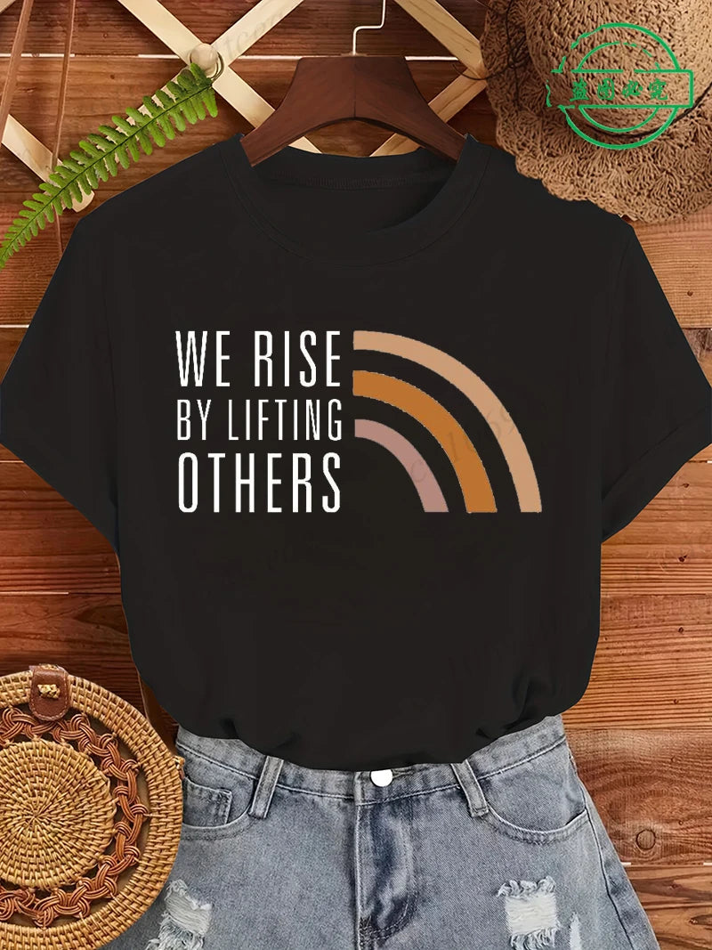 Black History Melanin Equality Shirt, Black Lives Matter T-shirt, Motivational Inspirational Tees, We Rise By Lifting Others Top