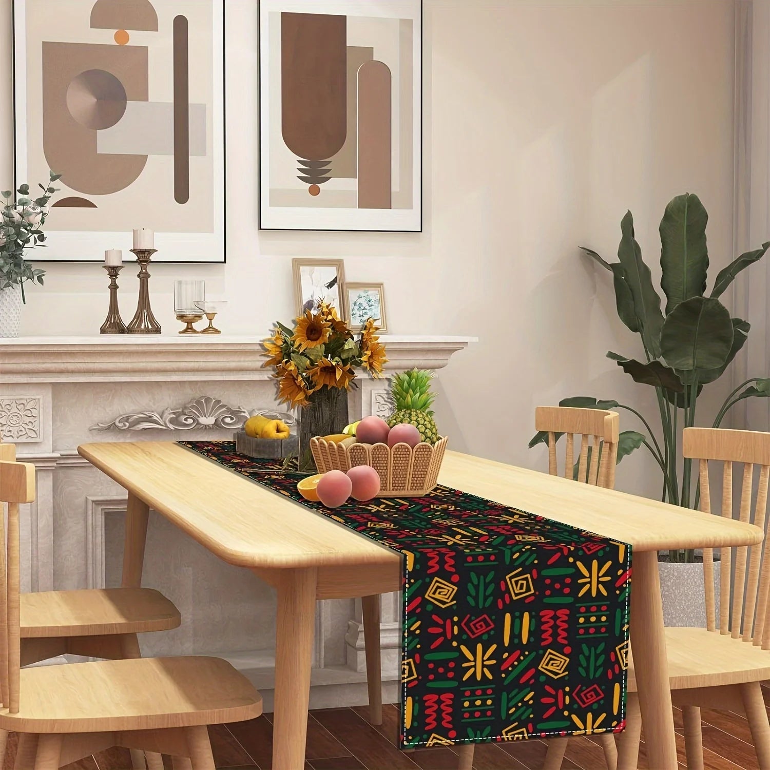 Black History Month Linen Table Runner - African American Heritage,  Home Kitchen Decor