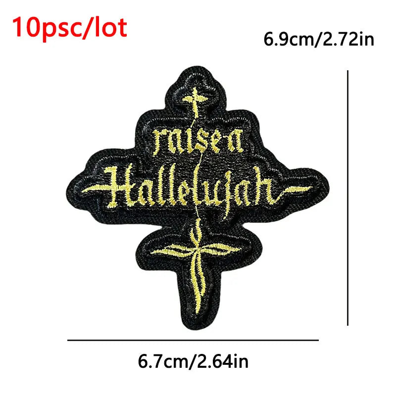 10Pcs/Lot Black History Embroidery Patch Iron-On Patches For Clothing