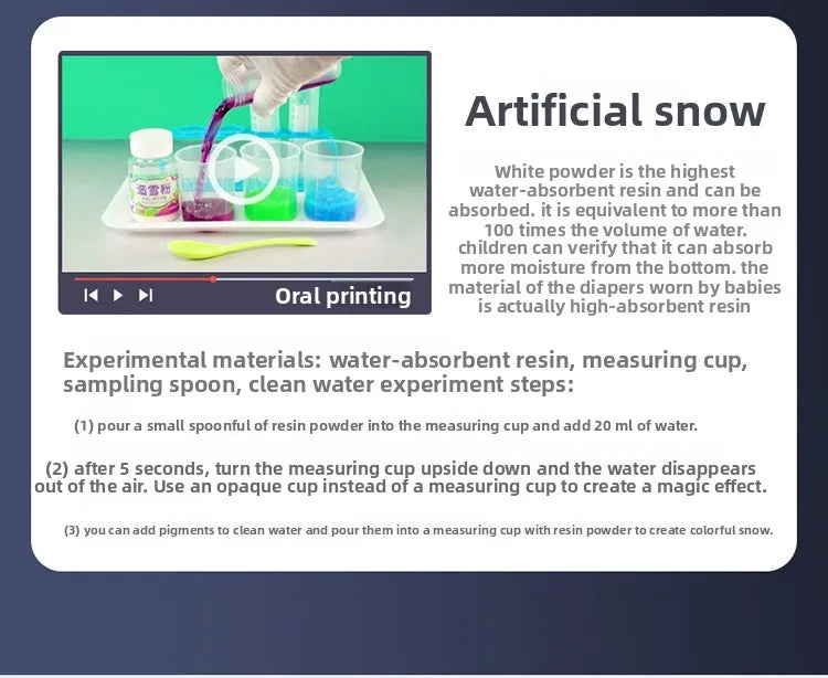 Science experiment set, Kids DIY chemistry small experiment