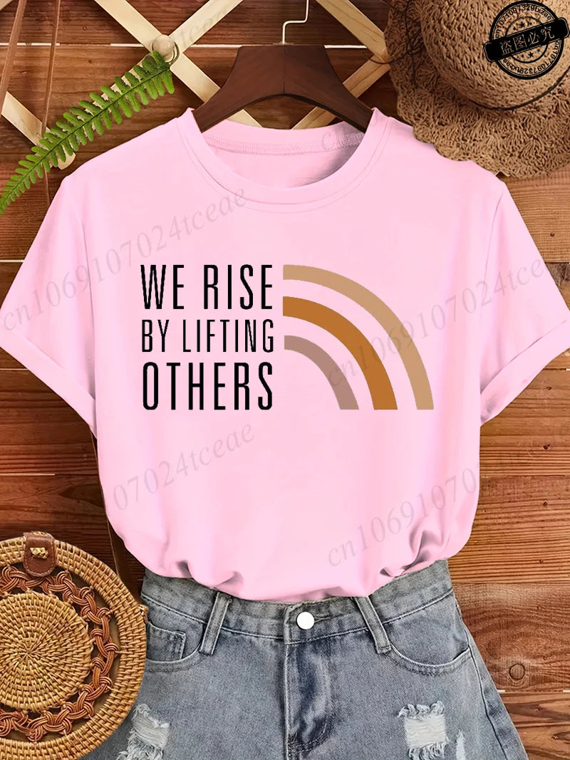 Black History Melanin Equality Shirt, Black Lives Matter T-shirt, Motivational Inspirational Tees, We Rise By Lifting Others Top
