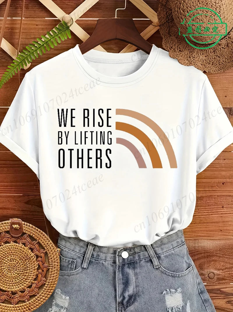Black History Melanin Equality Shirt, Black Lives Matter T-shirt, Motivational Inspirational Tees, We Rise By Lifting Others Top