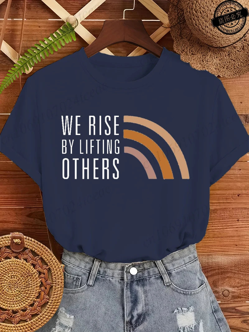 Black History Melanin Equality Shirt, Black Lives Matter T-shirt, Motivational Inspirational Tees, We Rise By Lifting Others Top
