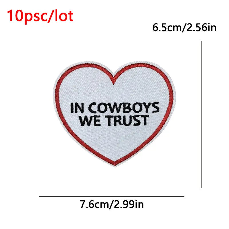 10Pcs/Lot Black History Embroidery Patch Iron-On Patches For Clothing