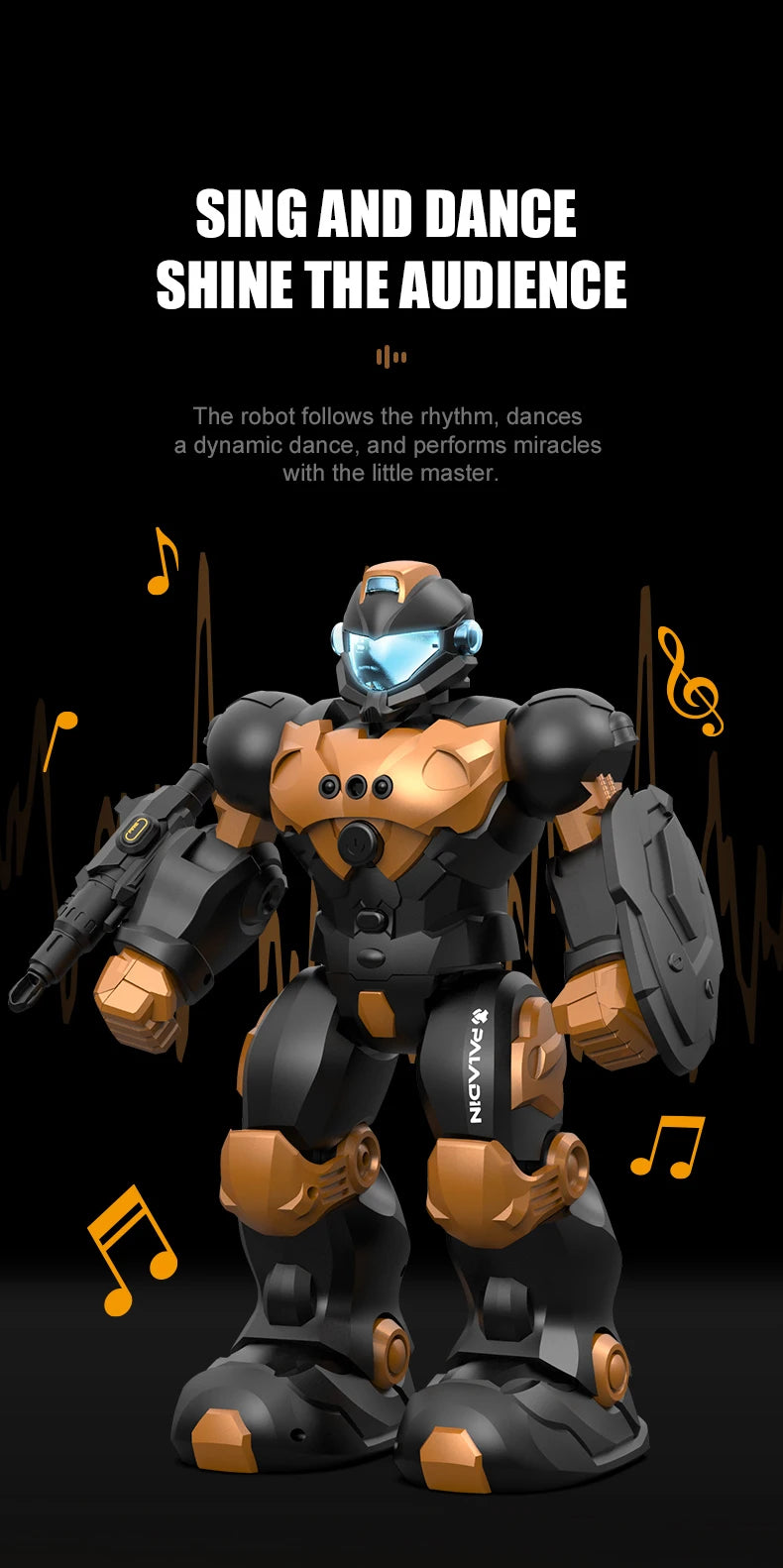 Robot Toy Intelligent Programming Voice Controlled Gesture Remote Control LED Smart Dancing Robot