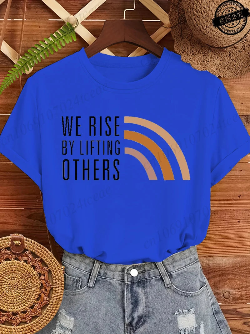 Black History Melanin Equality Shirt, Black Lives Matter T-shirt, Motivational Inspirational Tees, We Rise By Lifting Others Top