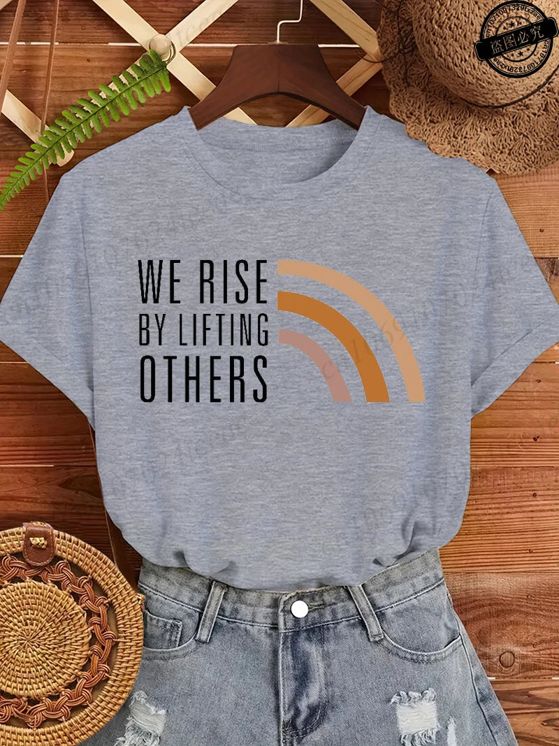 Black History Melanin Equality Shirt, Black Lives Matter T-shirt, Motivational Inspirational Tees, We Rise By Lifting Others Top