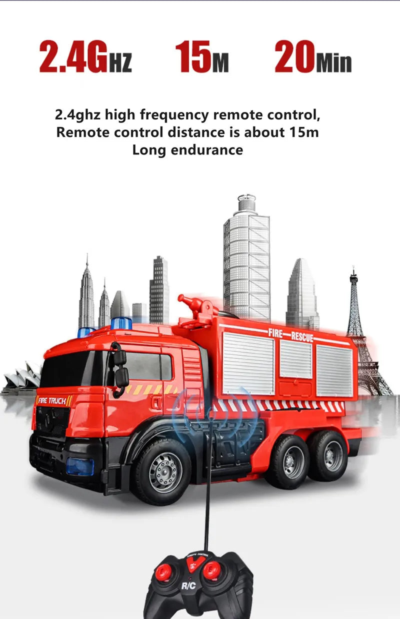 RC Firetruck Robot Transformer 2.4G Remote Control with Light Sound