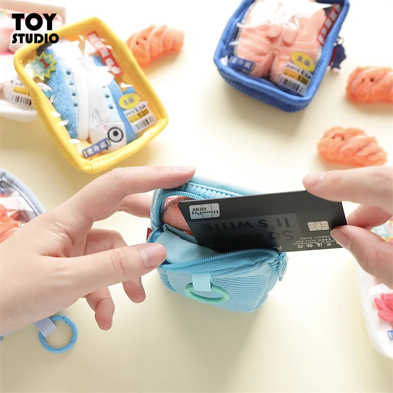 Cute Plush Seafood Keychain Collectible Wallet