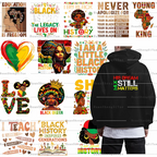 Black History Themed Heat Transfer Ironing Patch (CLOTHES NOT INCLUDED)