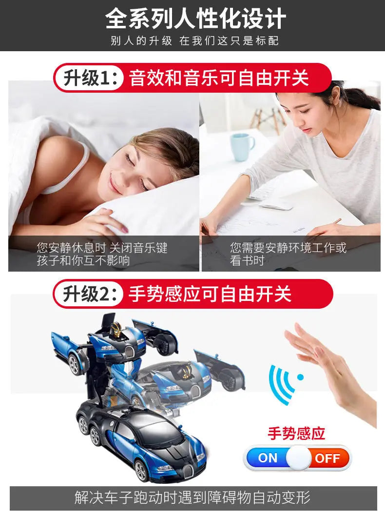 6cm RC Car Robot Transformer Remote Control Cars Toys