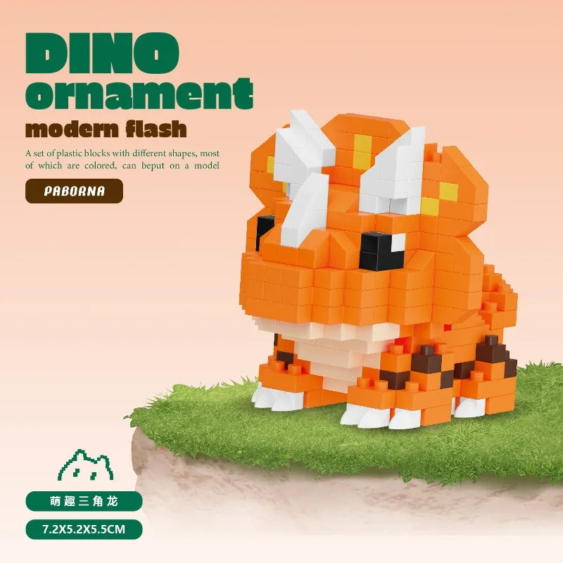 Dinosaur Park Mini Building Blocks Set Tyrannosaurus Rex Triceratops Lego DIY