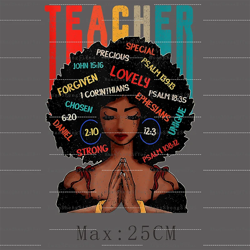 Black History Ironing Patch Clothes Jacket Heat Transfer Sticker