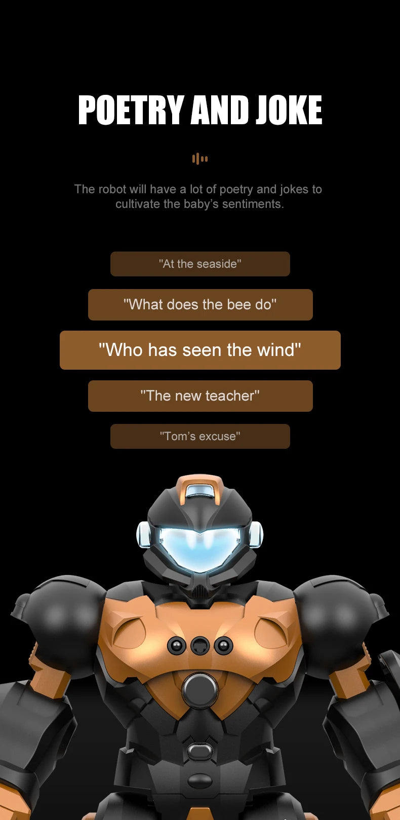 Robot Toy Intelligent Programming Voice Controlled Gesture Remote Control LED Smart Dancing Robot