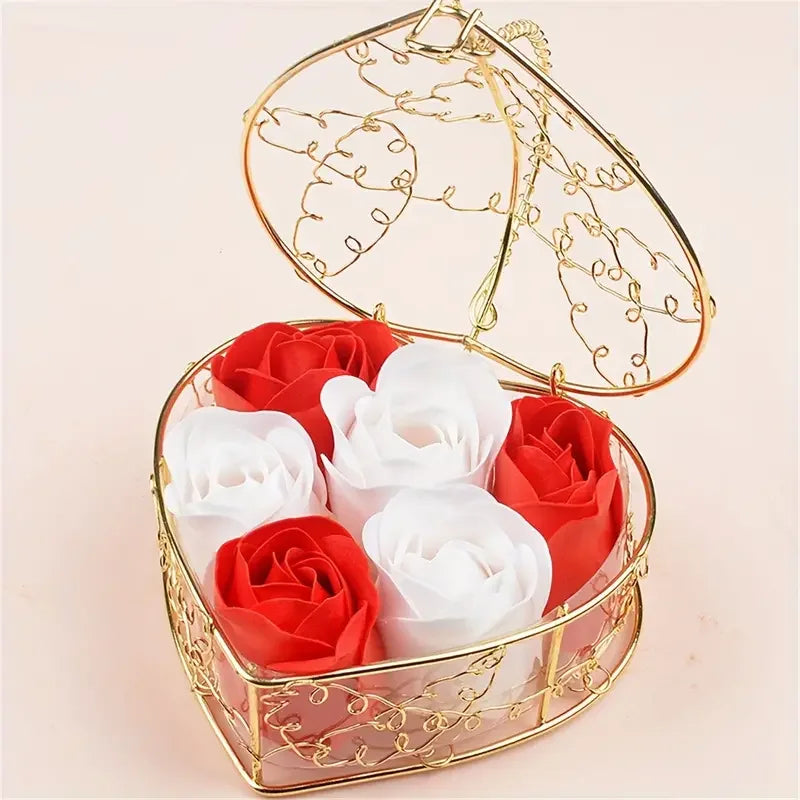 Faux Rose Decorative Box