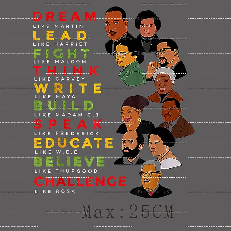 Black History Ironing Patch Clothes Jacket Heat Transfer Sticker