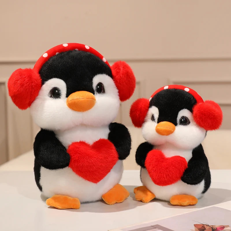 Love Penguin with Earmuffs Plush Stuffed Toy