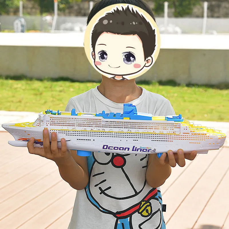 Cruise Ship Toy Ocean Liner Electric Ship Toy With Flashing Light And Sound
