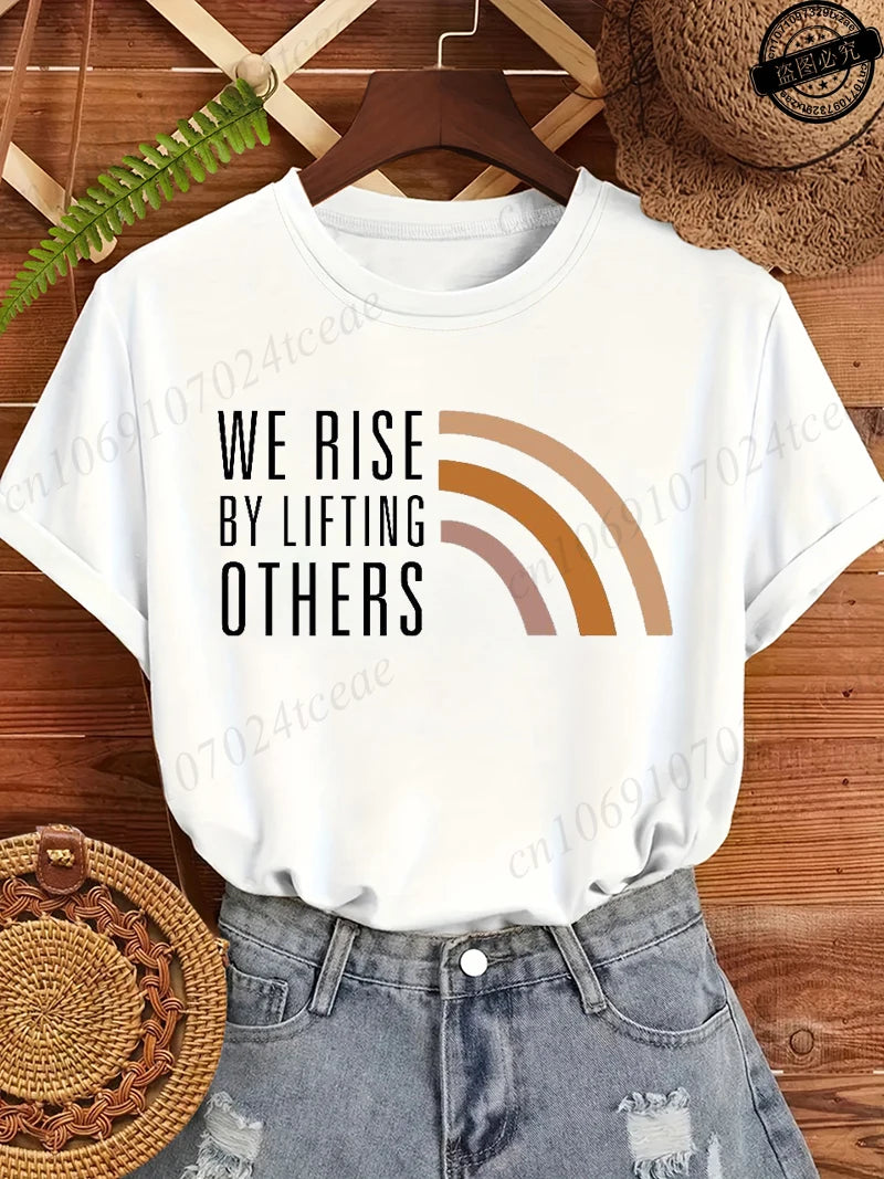 Black History Melanin Equality Shirt, Black Lives Matter T-shirt, Motivational Inspirational Tees, We Rise By Lifting Others Top