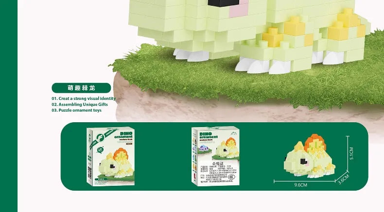 Dinosaur Park Mini Building Blocks Set Tyrannosaurus Rex Triceratops Lego DIY
