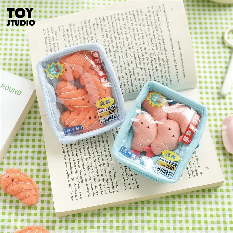Cute Plush Seafood Keychain Collectible Wallet