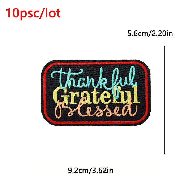 10Pcs/Lot Black History Embroidery Patch Iron-On Patches For Clothing