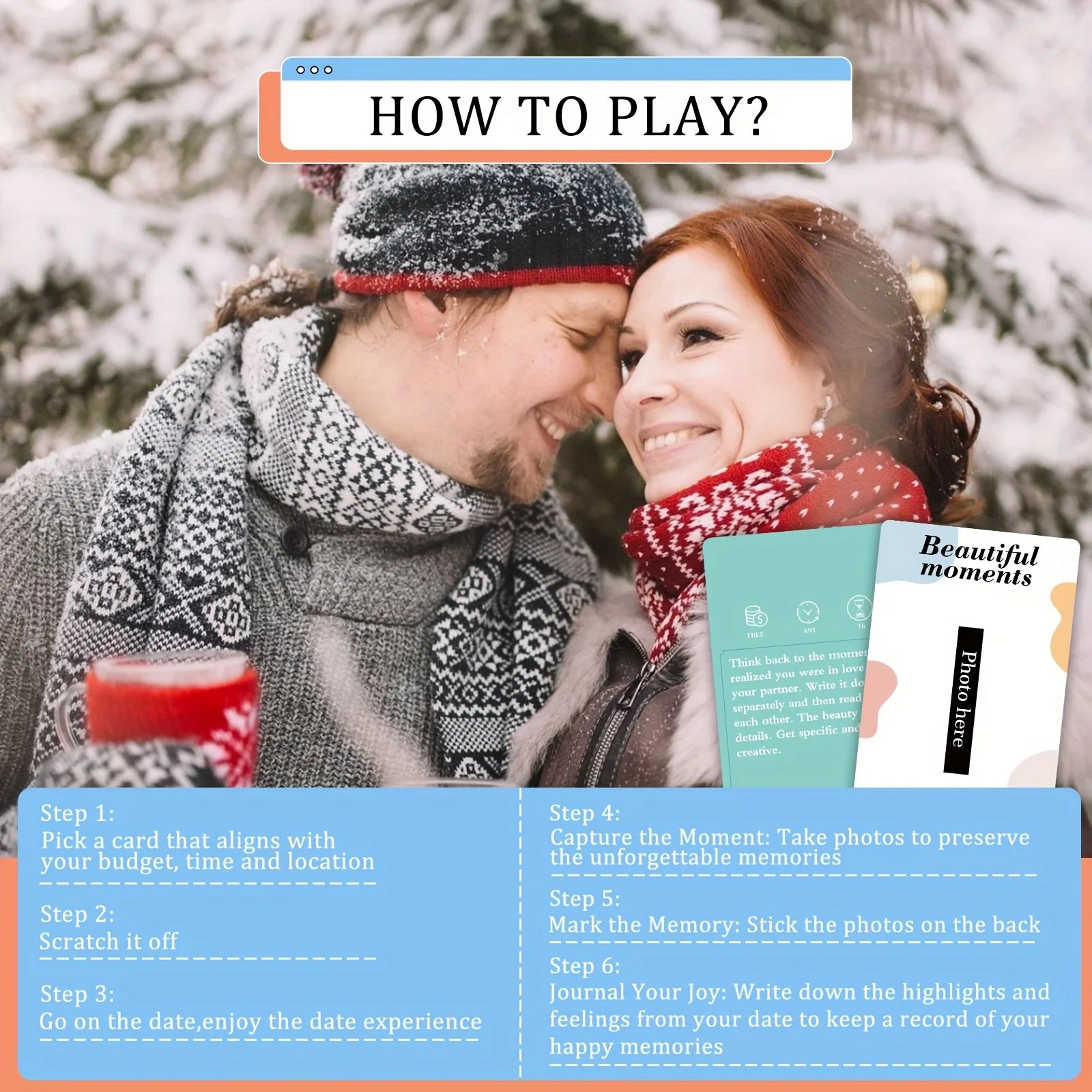 Couple Scratch-off Cards Game Birthday Gift Love Coupons Anniversary Gift for Her/Him Date Night Cards Valentine's Day