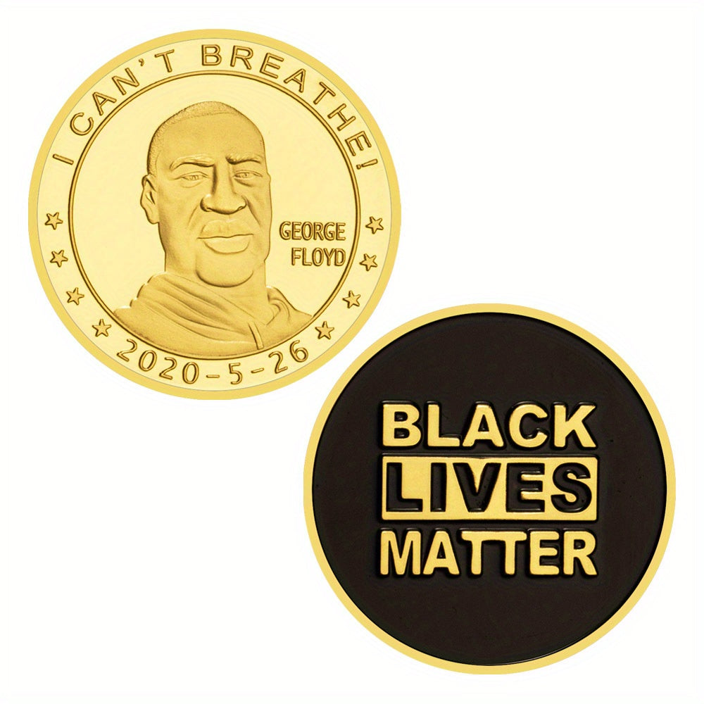 I Cant Breathe George Floyd Collectible Gold Plated Commemorative Coin Black Lives Matter Collection Art Souvenir Coin