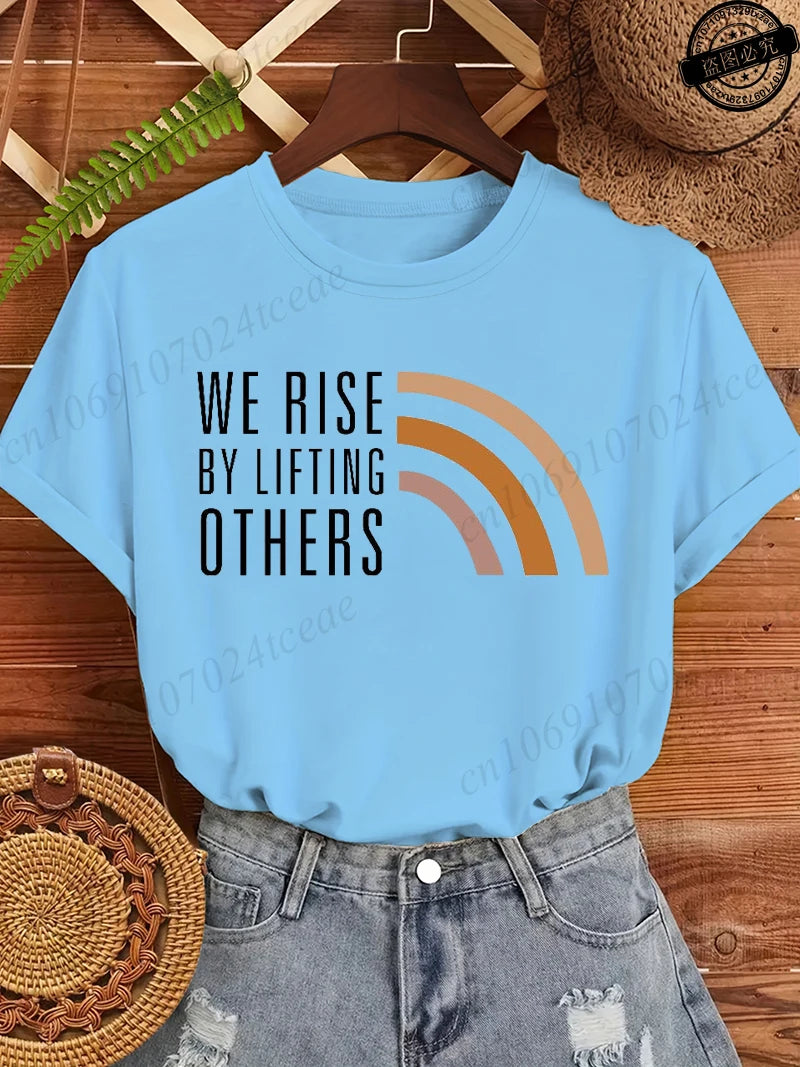 Black History Melanin Equality Shirt, Black Lives Matter T-shirt, Motivational Inspirational Tees, We Rise By Lifting Others Top